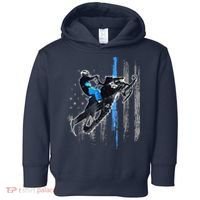 Funny American Flag Snowmobile Snowmobile Riding Gift Toddler Hoodie thumb 0