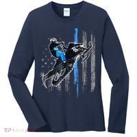 Funny American Flag Snowmobile Snowmobile Riding Gift Women's Long Sleeve Shirt thumb 0