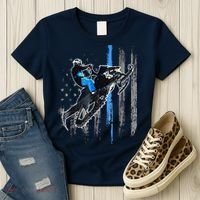 Funny American Flag Snowmobile Snowmobile Riding Gift Women's T-Shirt thumb 3