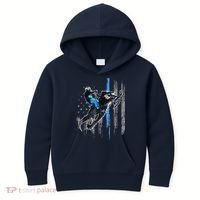 Funny American Flag Snowmobile Snowmobile Riding Gift Kids Hoodie thumb 0
