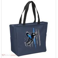 Funny American Flag Snowmobile Snowmobile Riding Gift Tote Bag thumb 2