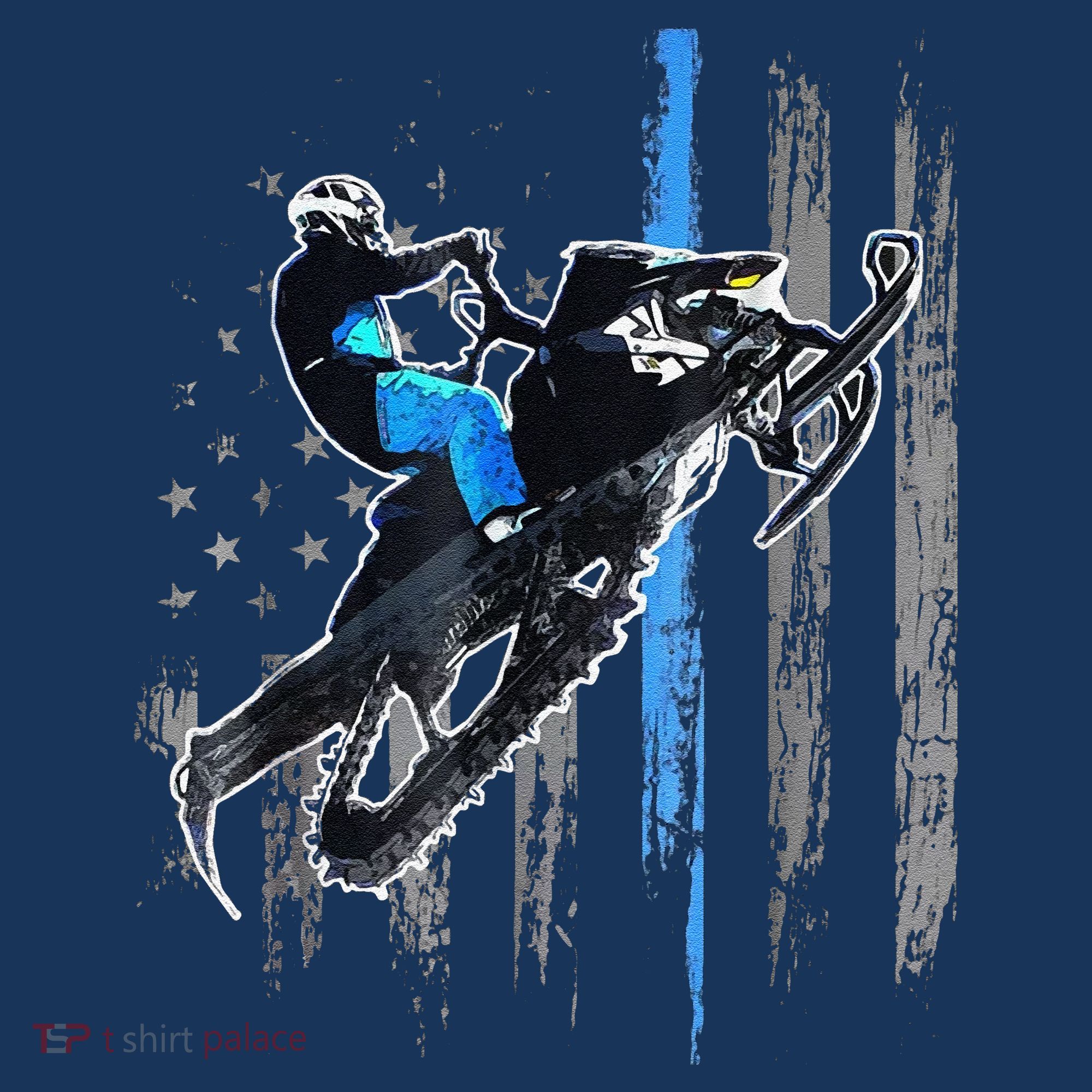 Funny American Flag Snowmobile Snowmobile Riding Gift Tote Bag