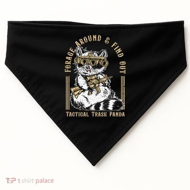 Forage Around & Find Out Tactical Trash Panda USA-Made Doggie Bandana