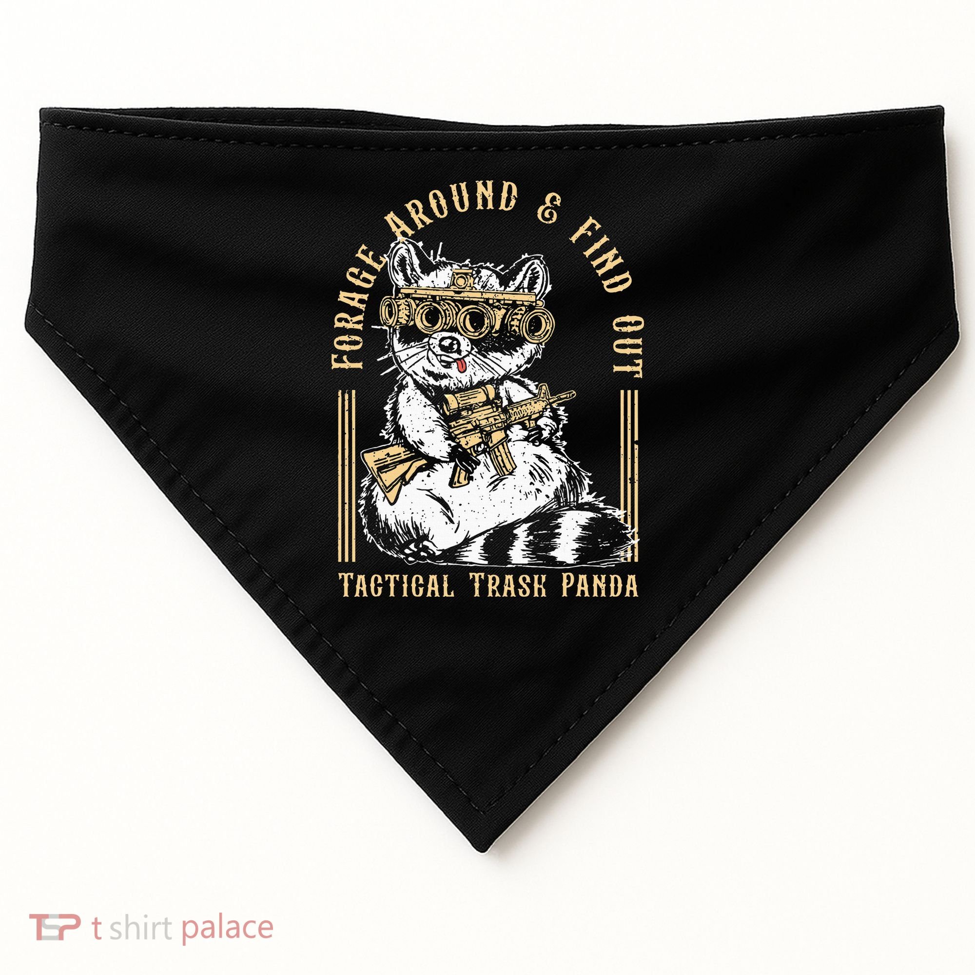 Forage Around & Find Out Tactical Trash Panda USA-Made Doggie Bandana