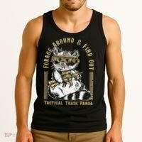 Forage Around & Find Out Tactical Trash Panda Tank Top thumb 3