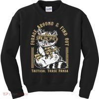 Forage Around & Find Out Tactical Trash Panda Kids Sweatshirt thumb 0