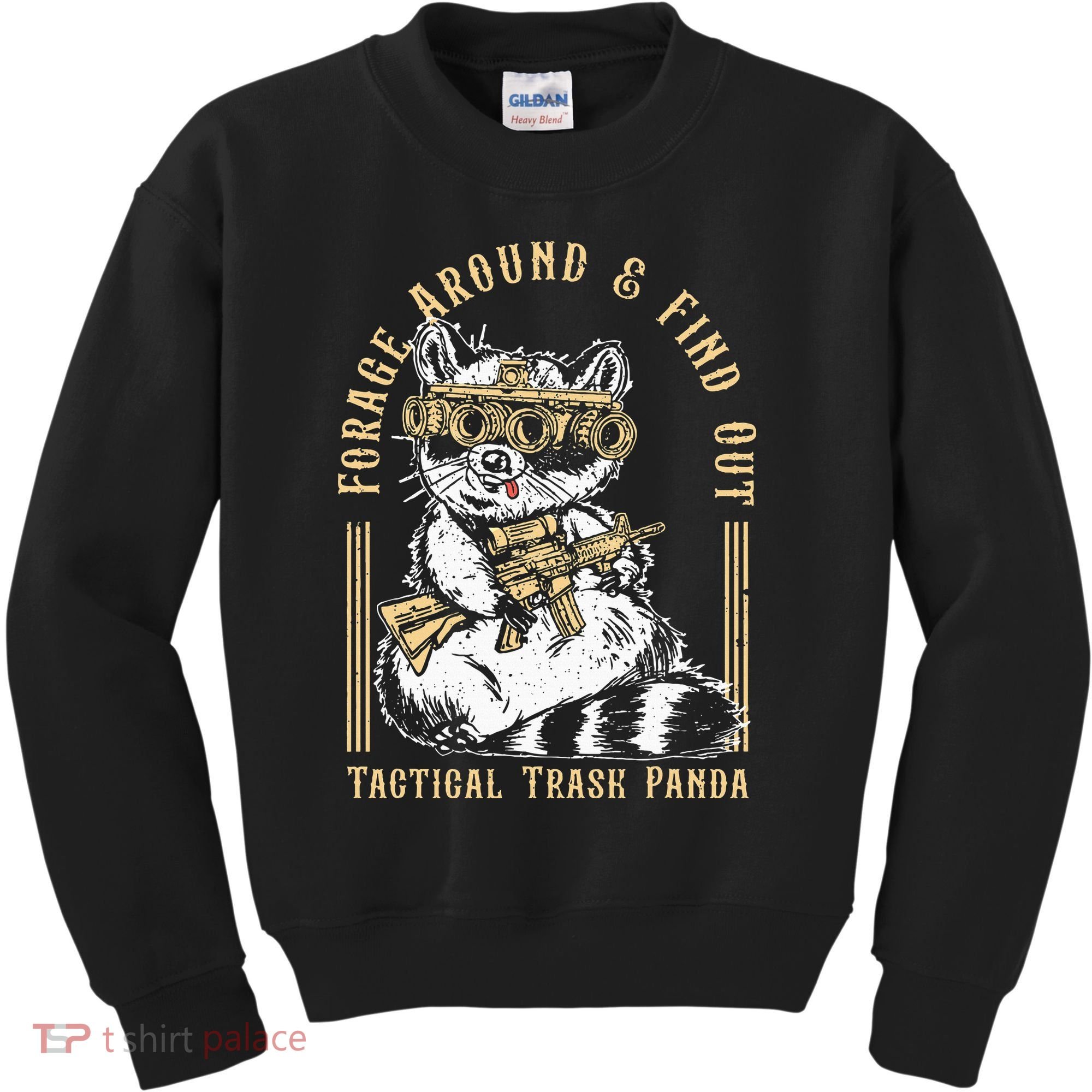 Forage Around & Find Out Tactical Trash Panda Kids Sweatshirt
