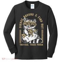 Forage Around & Find Out Tactical Trash Panda Kids Long Sleeve Shirt thumb 0