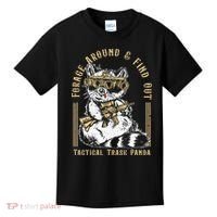 Forage Around & Find Out Tactical Trash Panda Kids T-Shirt thumb 0