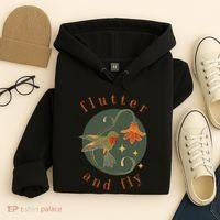 Flutter And Fly Apparel Hummingbird And Flower Hoodie thumb 4