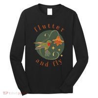 Flutter And Fly Apparel Hummingbird And Flower Long Sleeve Shirt thumb 0