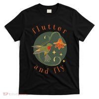 Flutter And Fly Apparel Hummingbird And Flower T-Shirt thumb 0