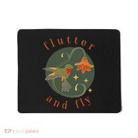 Flutter And Fly Apparel Hummingbird And Flower Mousepad thumb 0