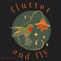 Flutter And Fly Apparel Hummingbird And Flower Golf Towel thumb 3