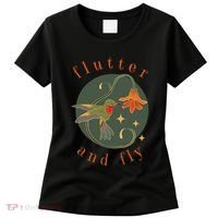 Flutter And Fly Apparel Hummingbird And Flower Women's T-Shirt thumb 0