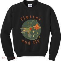 Flutter And Fly Apparel Hummingbird And Flower Kids Sweatshirt thumb 0