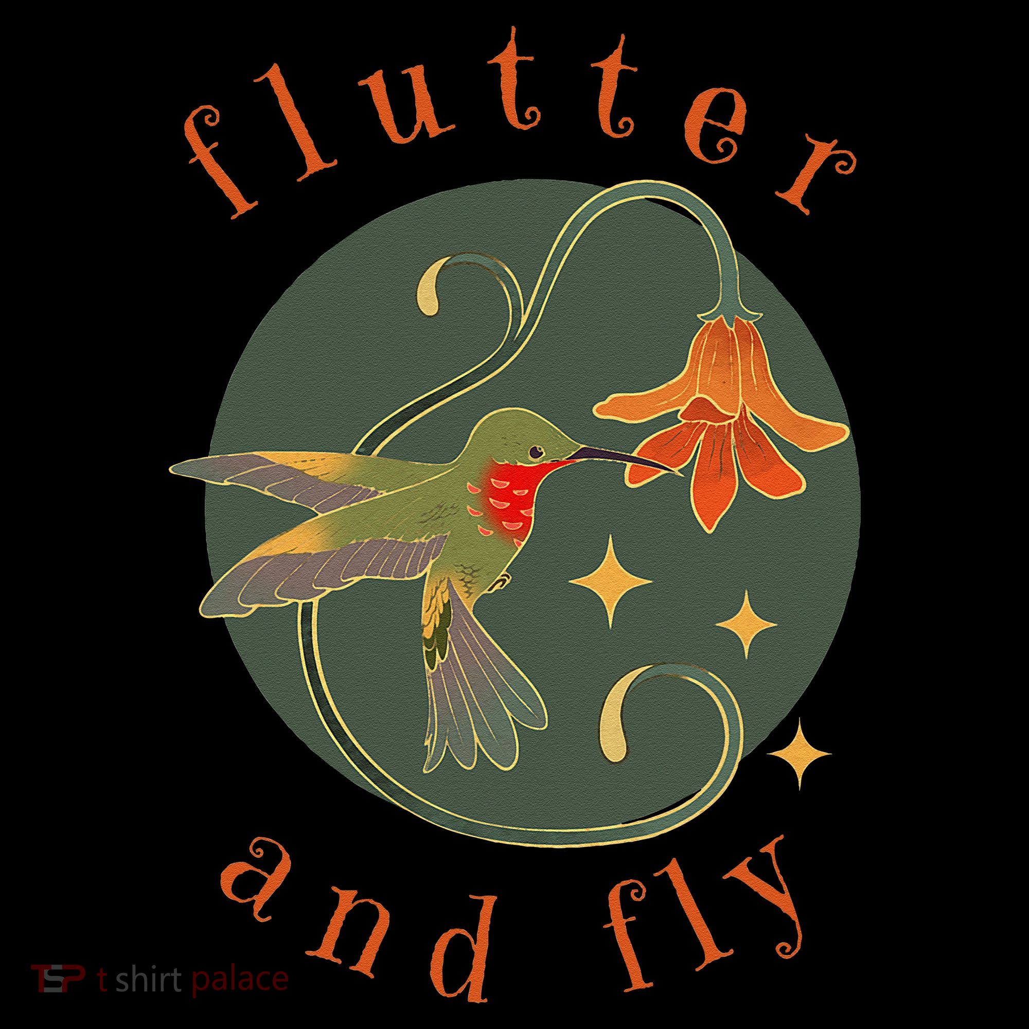 Flutter And Fly Apparel Hummingbird And Flower Kids Sweatshirt
