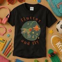 Flutter And Fly Apparel Hummingbird And Flower Kids T-Shirt thumb 3