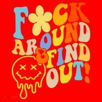 Fuck Around Find Out Smile Retro Groovy Funny Santa Hat thumb 1