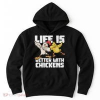 Funny Animal Farmer Dabbing Rooster Dab Hen Chicken Hoodie thumb 0