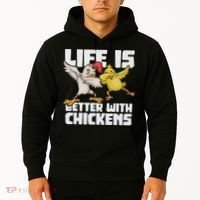 Funny Animal Farmer Dabbing Rooster Dab Hen Chicken Hoodie thumb 2