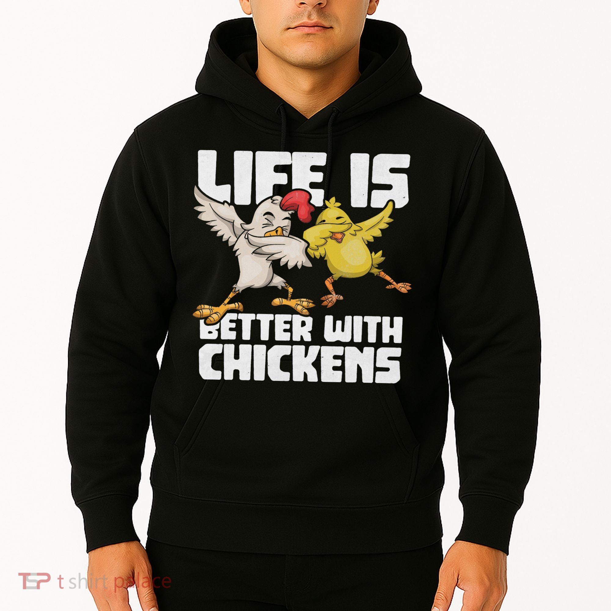 Funny Animal Farmer Dabbing Rooster Dab Hen Chicken Hoodie