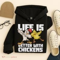 Funny Animal Farmer Dabbing Rooster Dab Hen Chicken Hoodie thumb 4