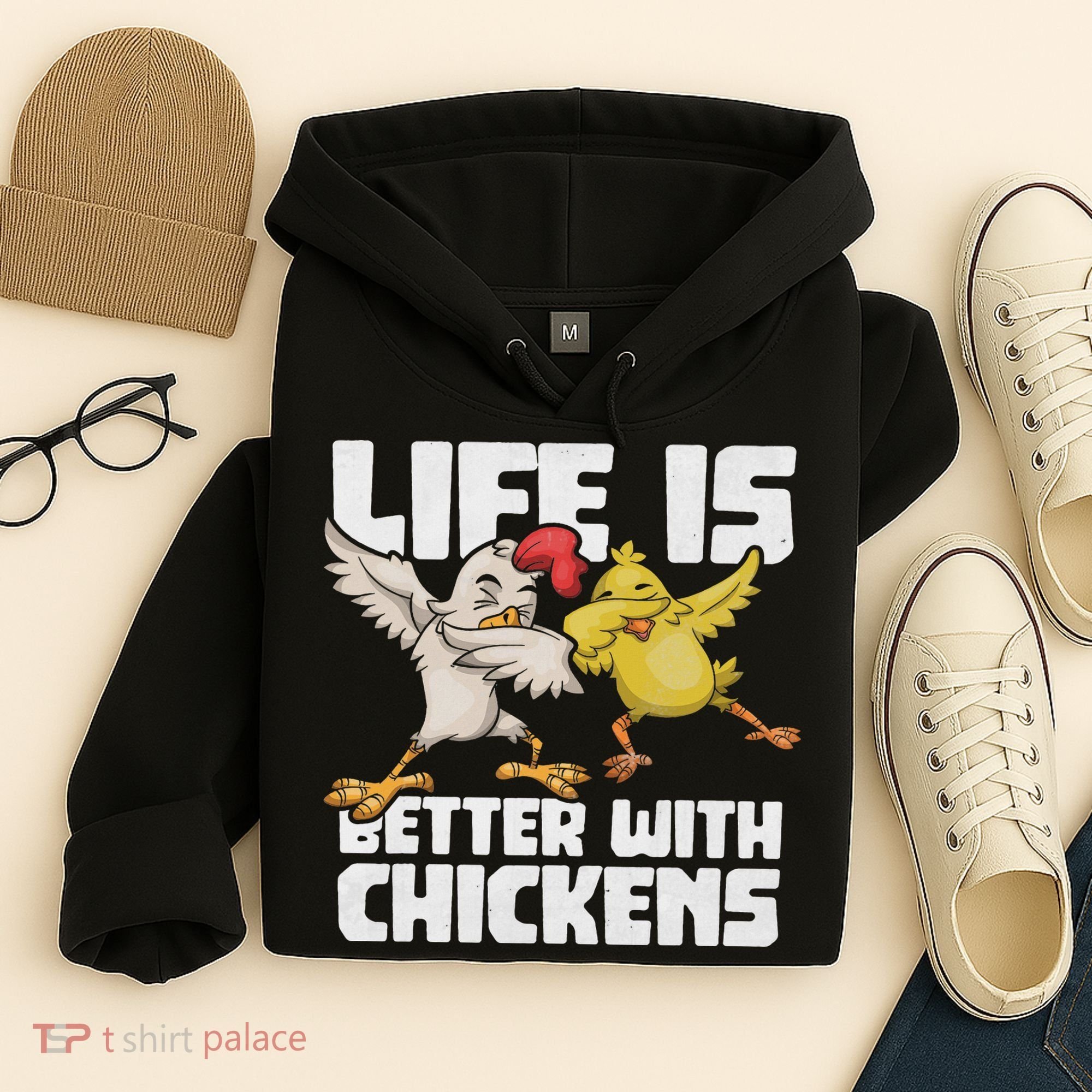 Funny Animal Farmer Dabbing Rooster Dab Hen Chicken Hoodie