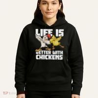 Funny Animal Farmer Dabbing Rooster Dab Hen Chicken Hoodie thumb 5