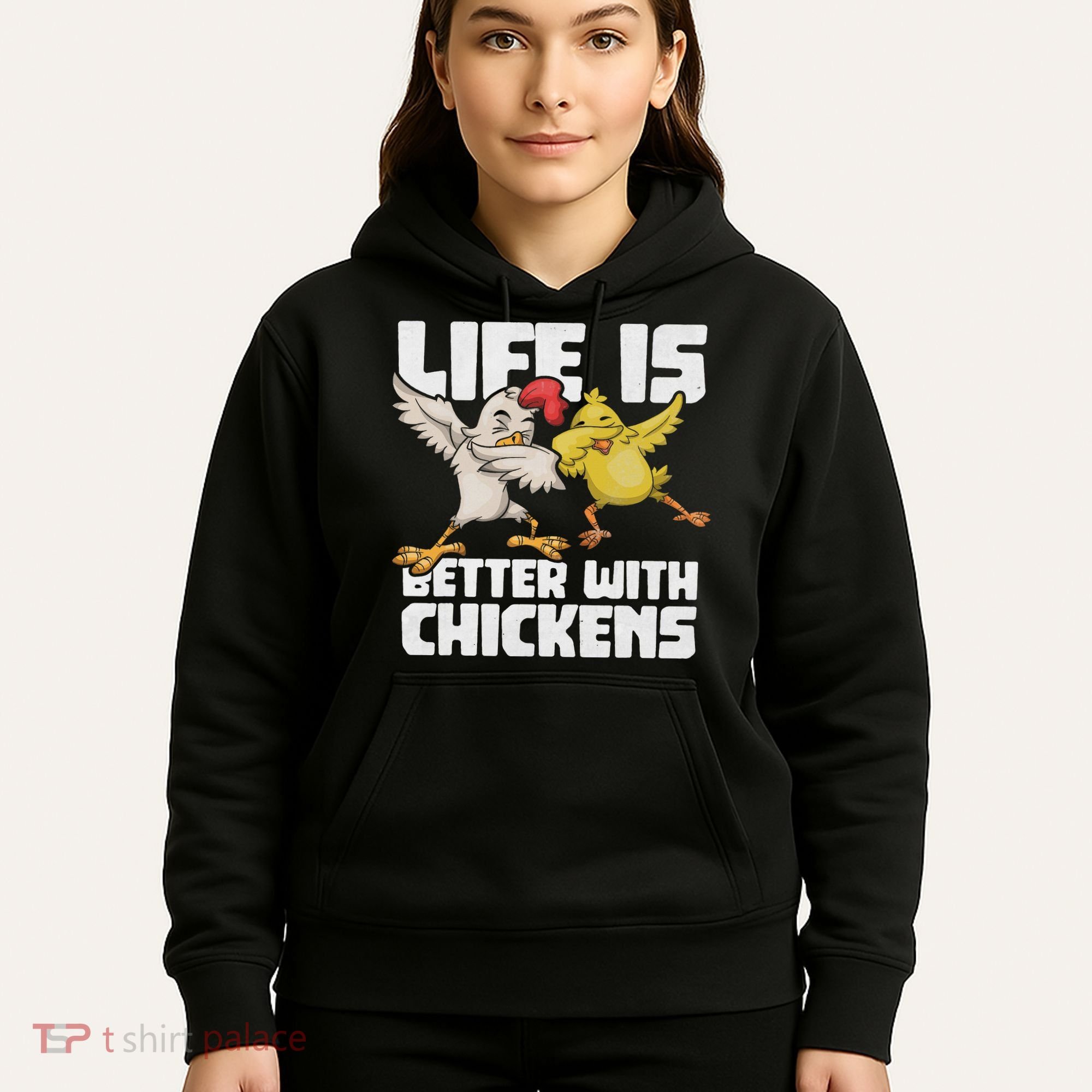 Funny Animal Farmer Dabbing Rooster Dab Hen Chicken Hoodie