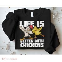 Funny Animal Farmer Dabbing Rooster Dab Hen Chicken Sweatshirt thumb 2