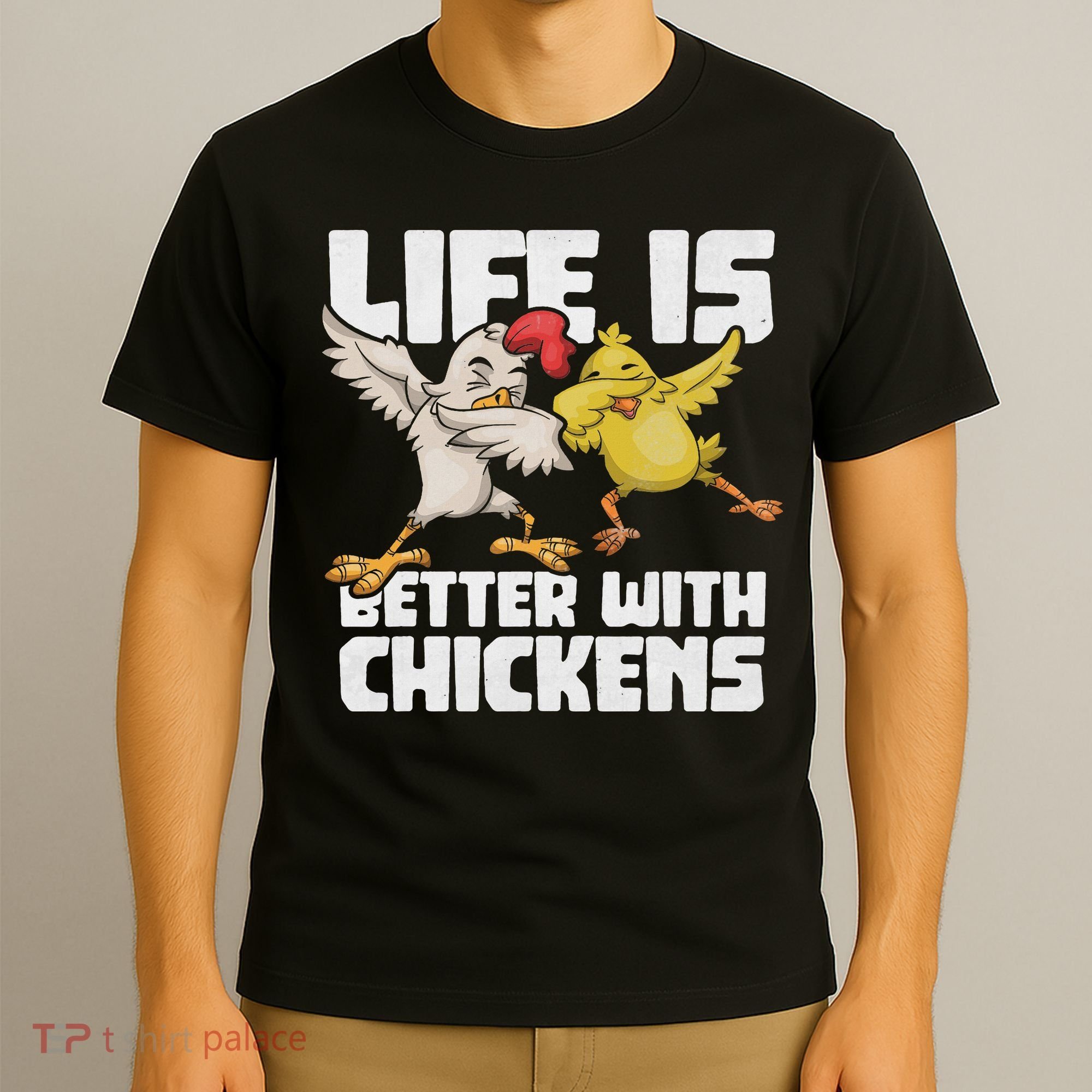 Funny Animal Farmer Dabbing Rooster Dab Hen Chicken T-Shirt