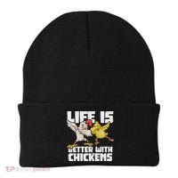 Funny Animal Farmer Dabbing Rooster Dab Hen Chicken Beanie thumb 0