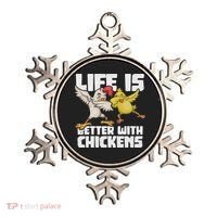 Funny Animal Farmer Dabbing Rooster Dab Hen Chicken Ornament thumb 0