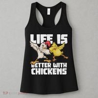 Funny Animal Farmer Dabbing Rooster Dab Hen Chicken Women's Tank Top thumb 3