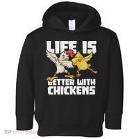 Funny Animal Farmer Dabbing Rooster Dab Hen Chicken Toddler Hoodie thumb 0