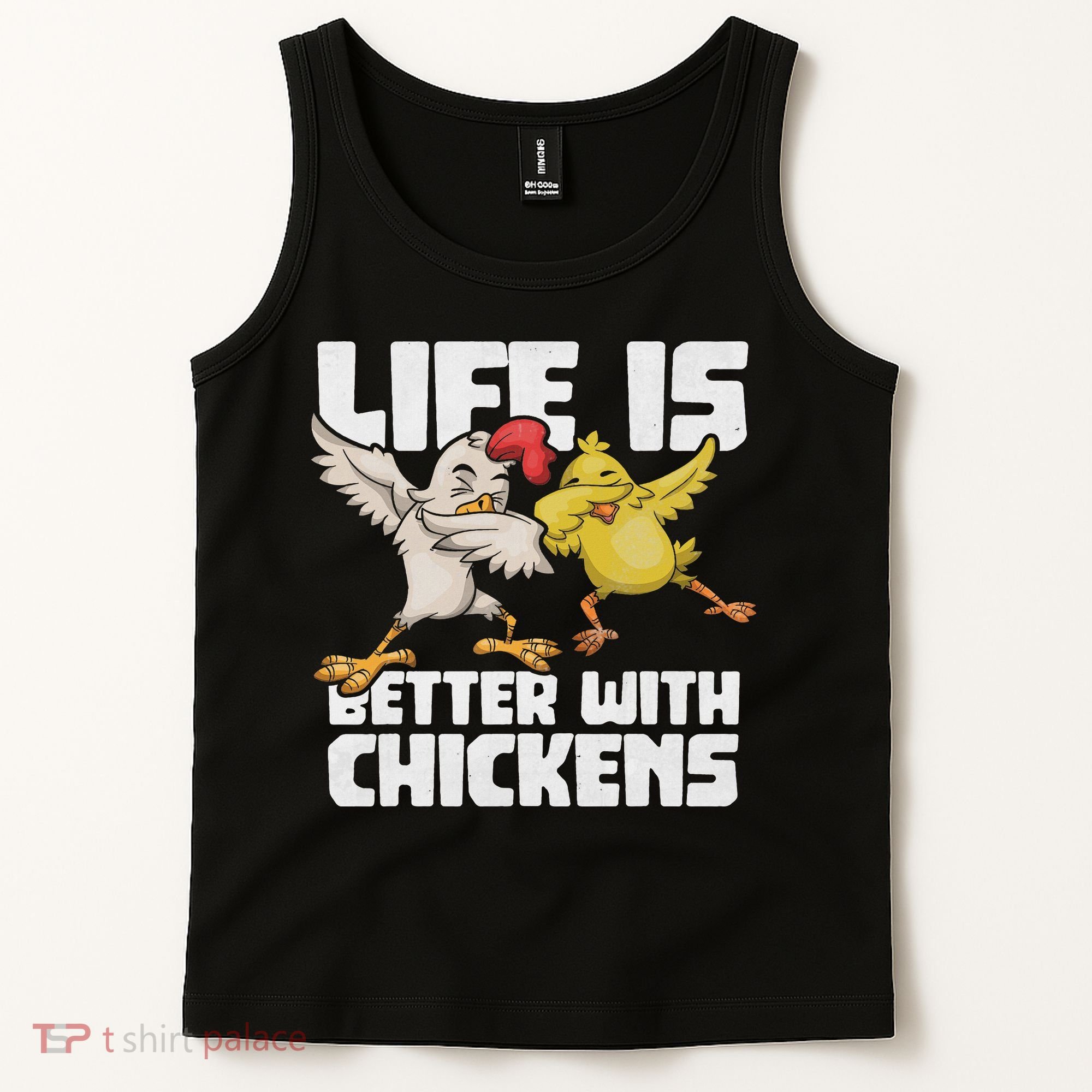 Funny Animal Farmer Dabbing Rooster Dab Hen Chicken Tank Top