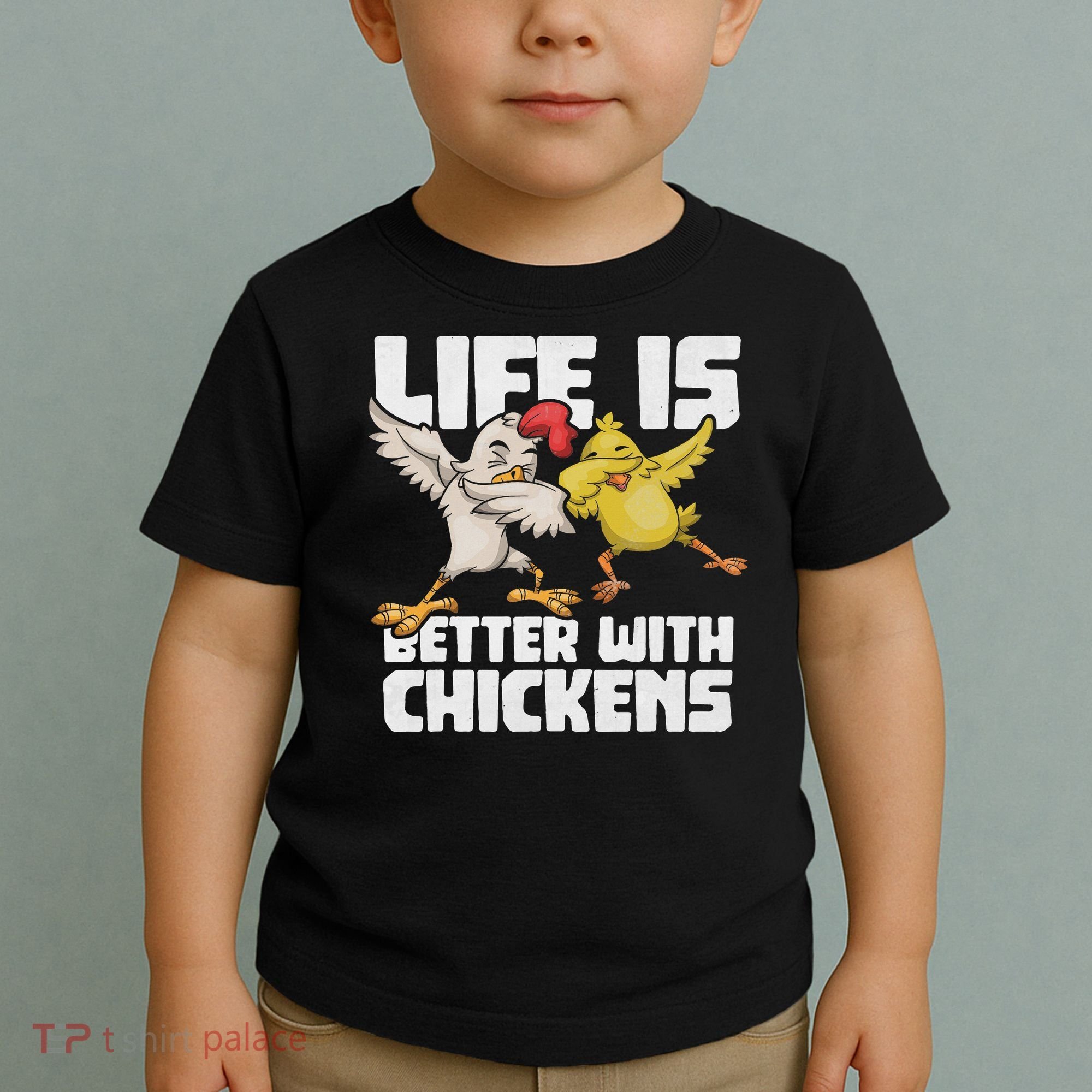Funny Animal Farmer Dabbing Rooster Dab Hen Chicken Toddler T-Shirt
