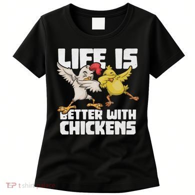 Funny Animal Farmer Dabbing Rooster Dab Hen Chicken Women's T-Shirt