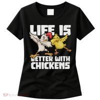 Funny Animal Farmer Dabbing Rooster Dab Hen Chicken Women's T-Shirt thumb 0