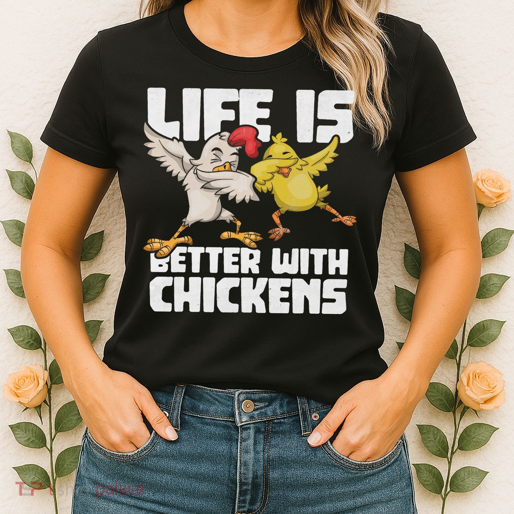 Funny Animal Farmer Dabbing Rooster Dab Hen Chicken Women's T-Shirt