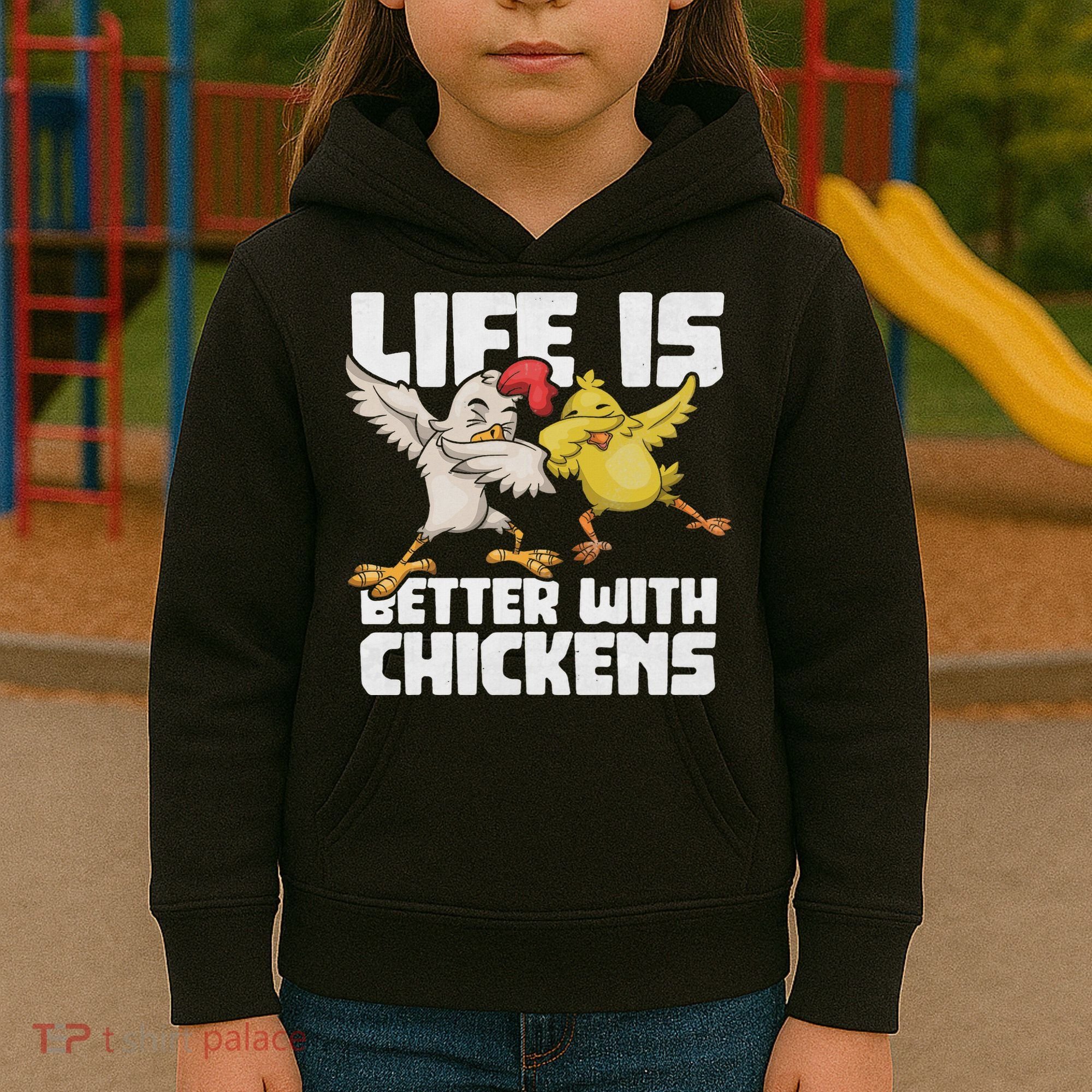 Funny Animal Farmer Dabbing Rooster Dab Hen Chicken Kids Hoodie