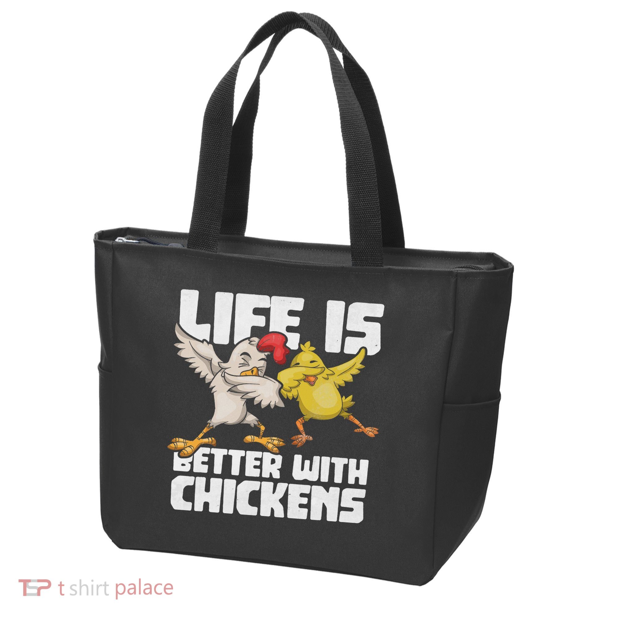 Funny Animal Farmer Dabbing Rooster Dab Hen Chicken Tote Bag