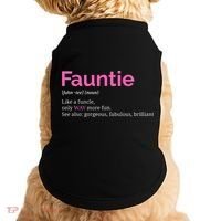 Fauntie Auntie Funny Aunt Gift Favorite Tee Doggie Tank thumb 0