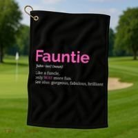Fauntie Auntie Funny Aunt Gift Favorite Tee Golf Towel thumb 1