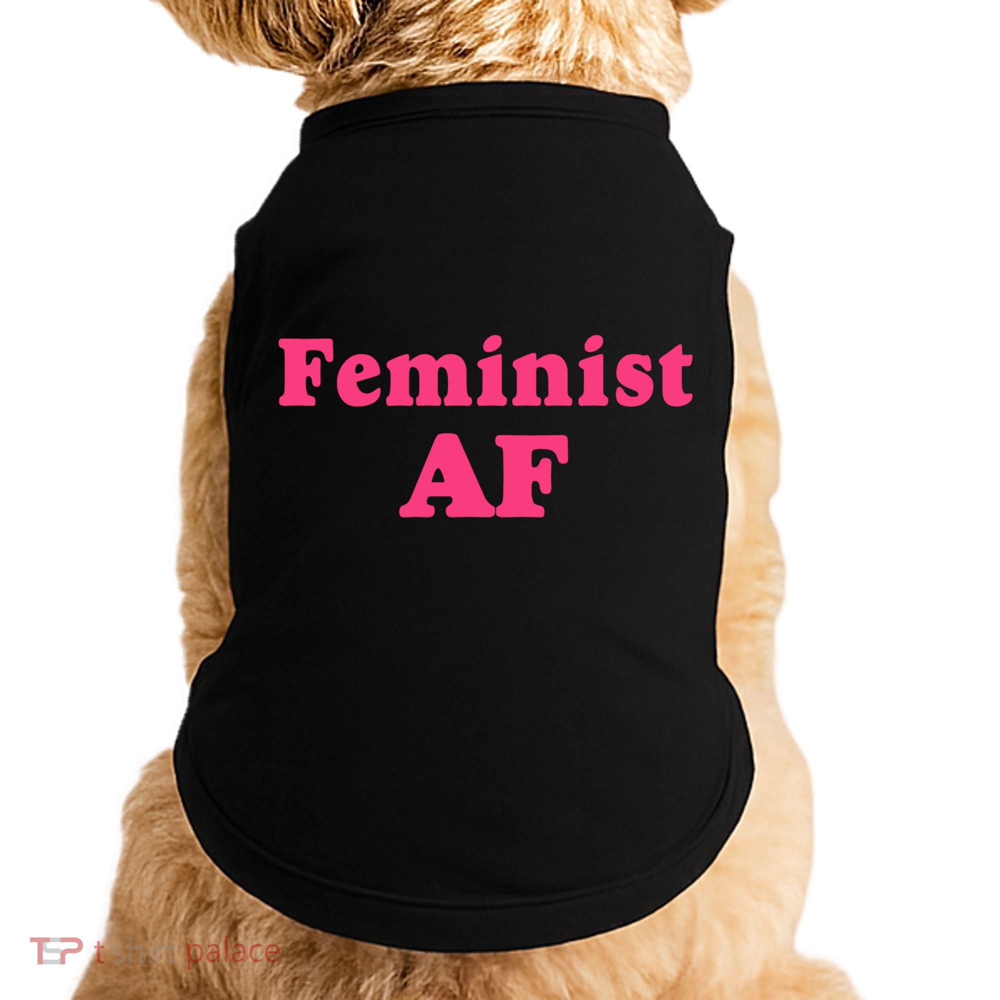 Feminist Af Feminism Retro Style Cool Gift Doggie Tank