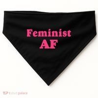 Feminist Af Feminism Retro Style Cool Gift USA-Made Doggie Bandana thumb 0