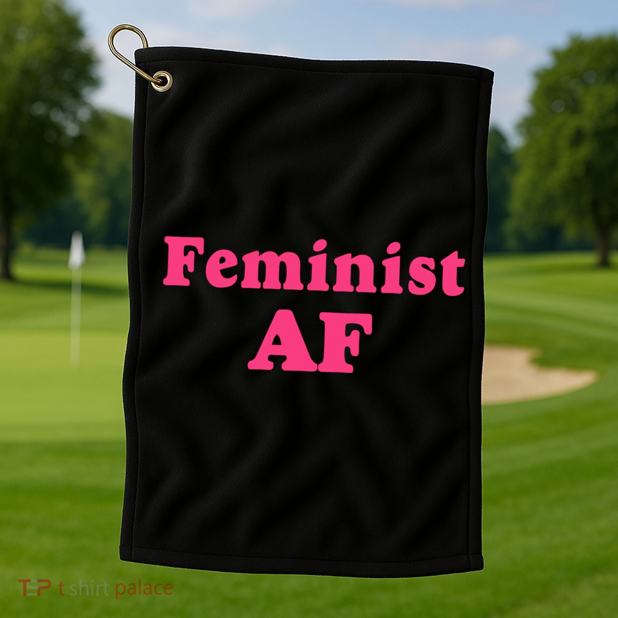 Feminist Af Feminism Retro Style Cool Gift Golf Towel