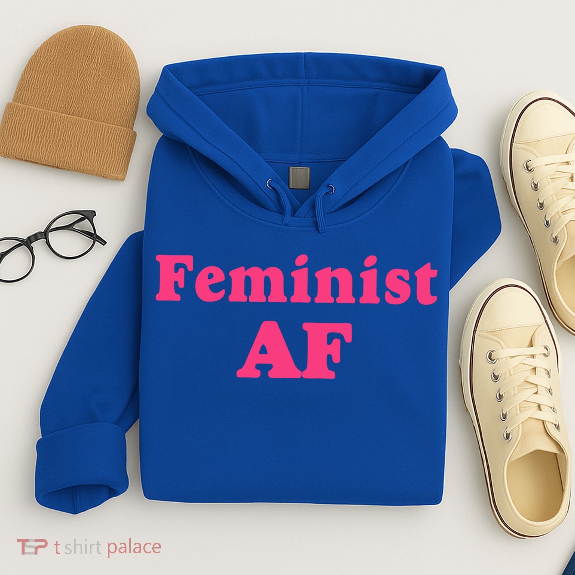 Feminist Af Feminism Retro Style Cool Gift Hoodie