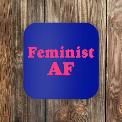 Feminist Af Feminism Retro Style Cool Gift Coaster